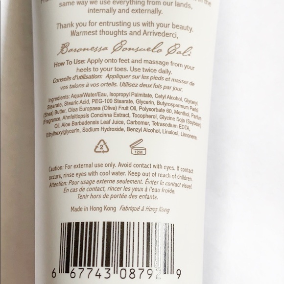 Cali Cosmetics Foot Cream 2.5 fl oz - Picture 3 of 5